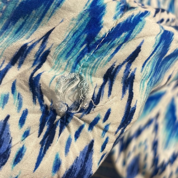 Bobbie Brooks Blue Fringe Trimmed Cover Up - Picture 8 of 10